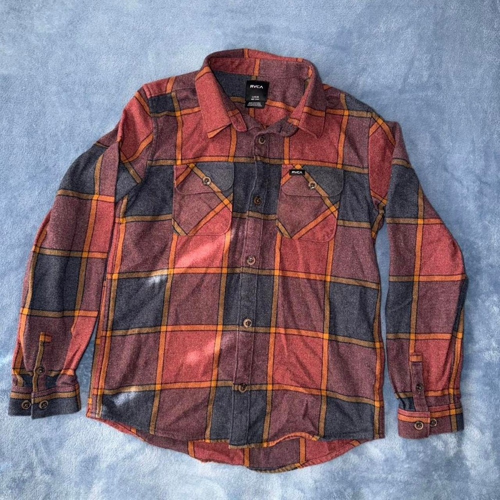 RVCA multicoloured flannel shirt kids Size L